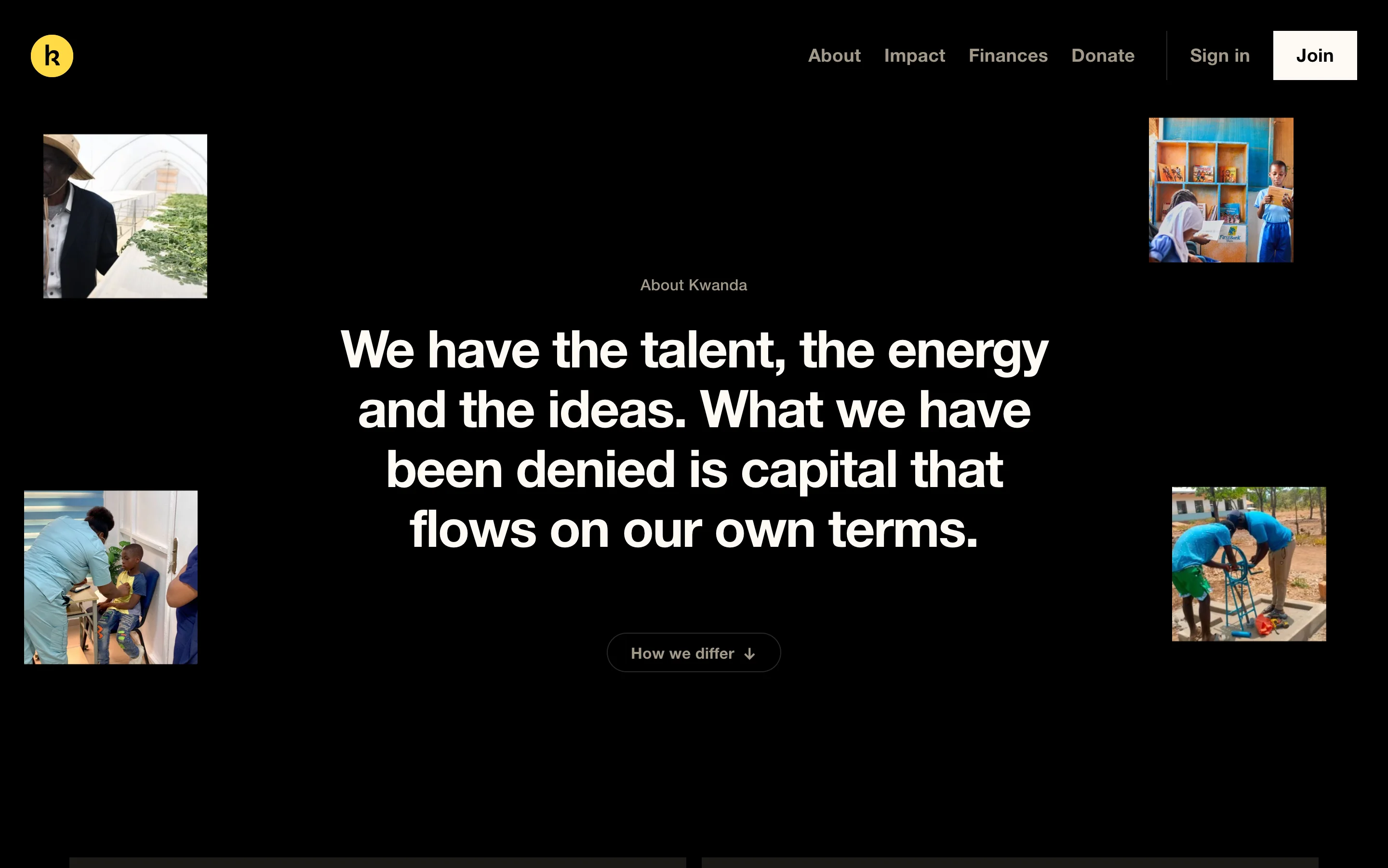 The about page on kwanda.co